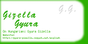 gizella gyura business card